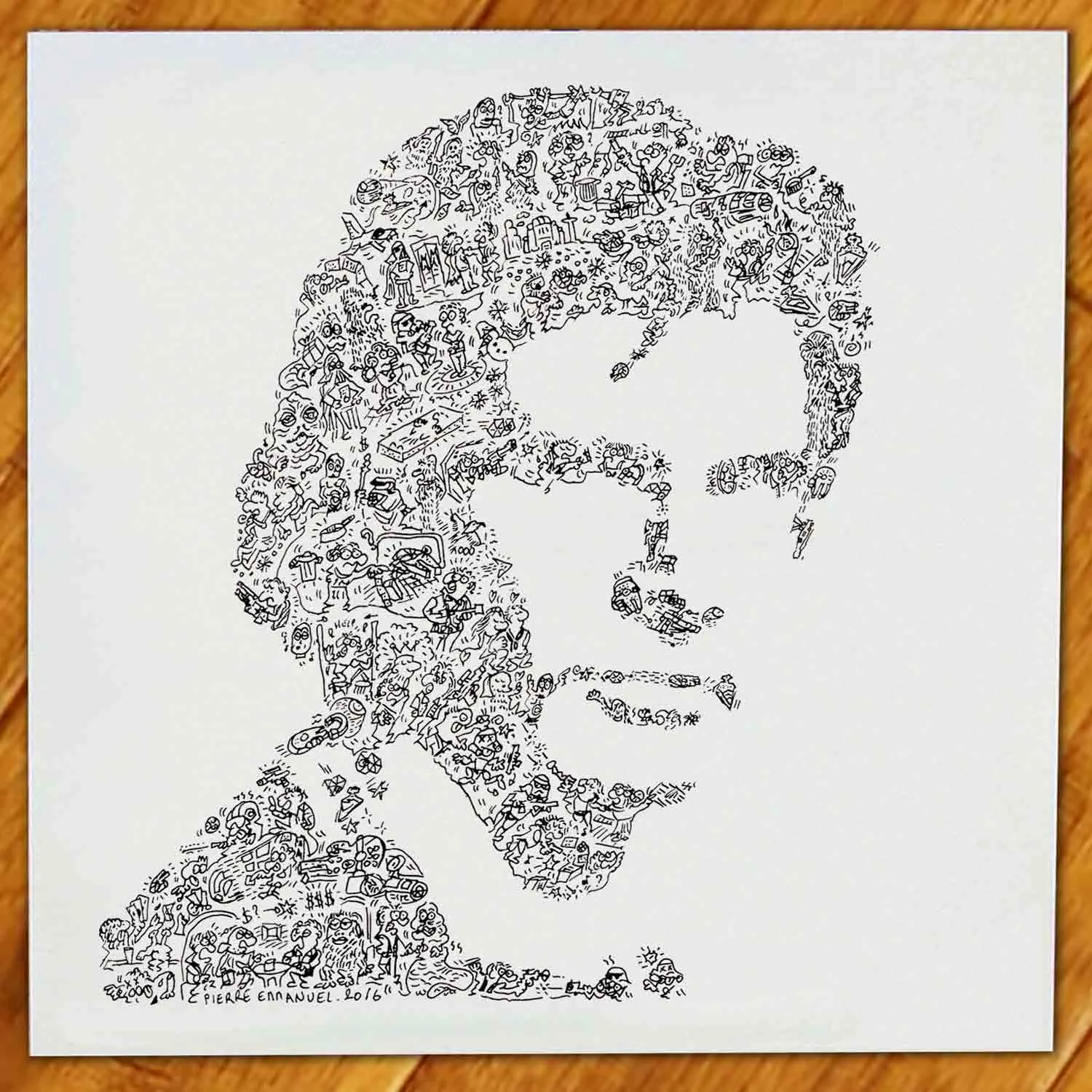 DrawInside Han Solo affiche 20x20 cm Star Wars