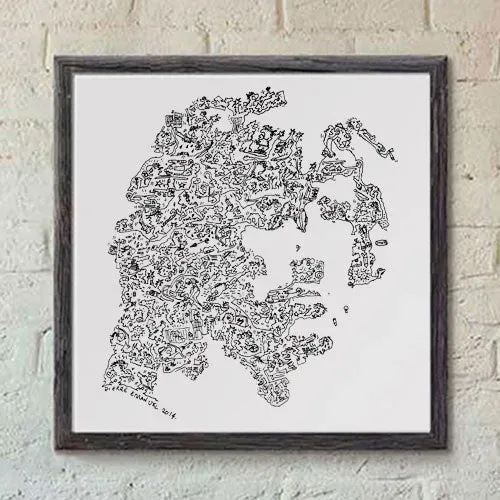 DrawInside Rambo affiche 20x20 Stallone mission