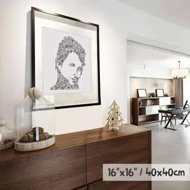 DrawInside Matthew Bellamy Muse affiche 20x20 cm signée