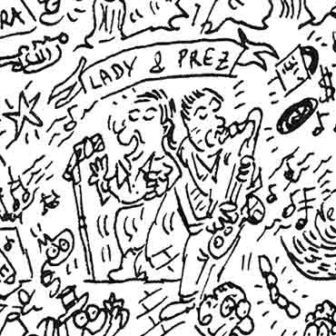 DrawInside Billie Holiday affiche A4 21x30 cm jazz signée