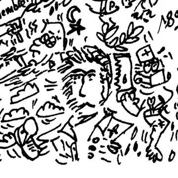DrawInside Arthur Rimbaud affiche A4 21x30 cm poète
