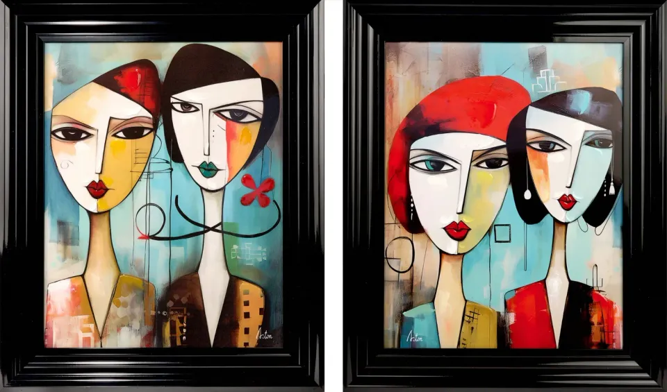 Lacorne Decoration 230909 Mesdames set tableaux 50x60 perso
