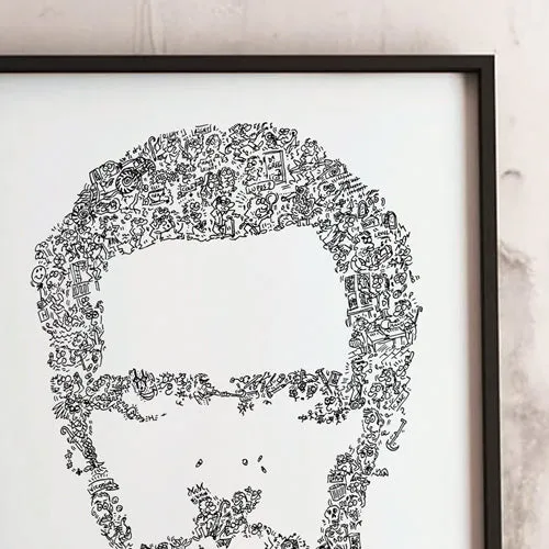 DrawInside Dr House Hugh Laurie affiche A3 série
