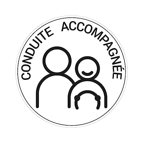 Ambiance-Sticker Conduite Accompagnée disque autocollant 15 cm