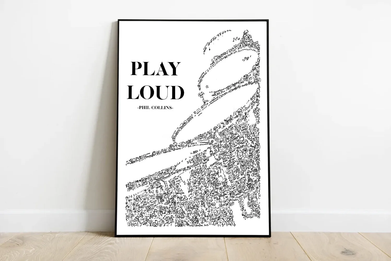 DrawInside Phil Collins affiche A4 21x30 cm Play Loud
