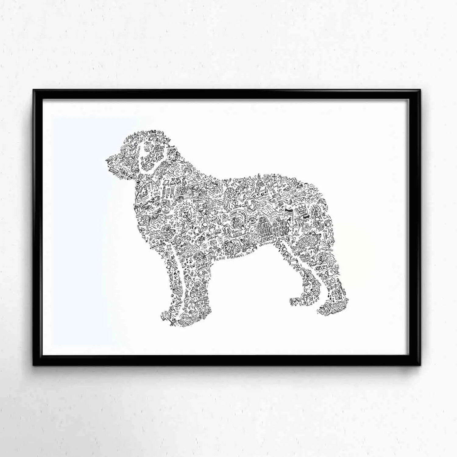 DrawInside Leonberger affiche A4 21x30 cm chien