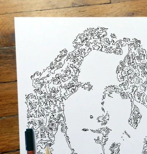 DrawInside Oscar Wilde affiche 30x30 cm littérature