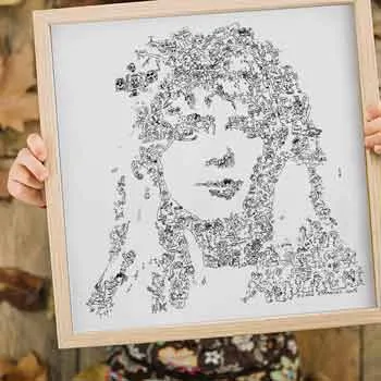 DrawInside Steven Adler affiche 30x30 cm batteur