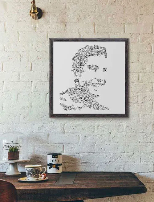 DrawInside Marc Marquez 93 affiche 30x30 cm moto
