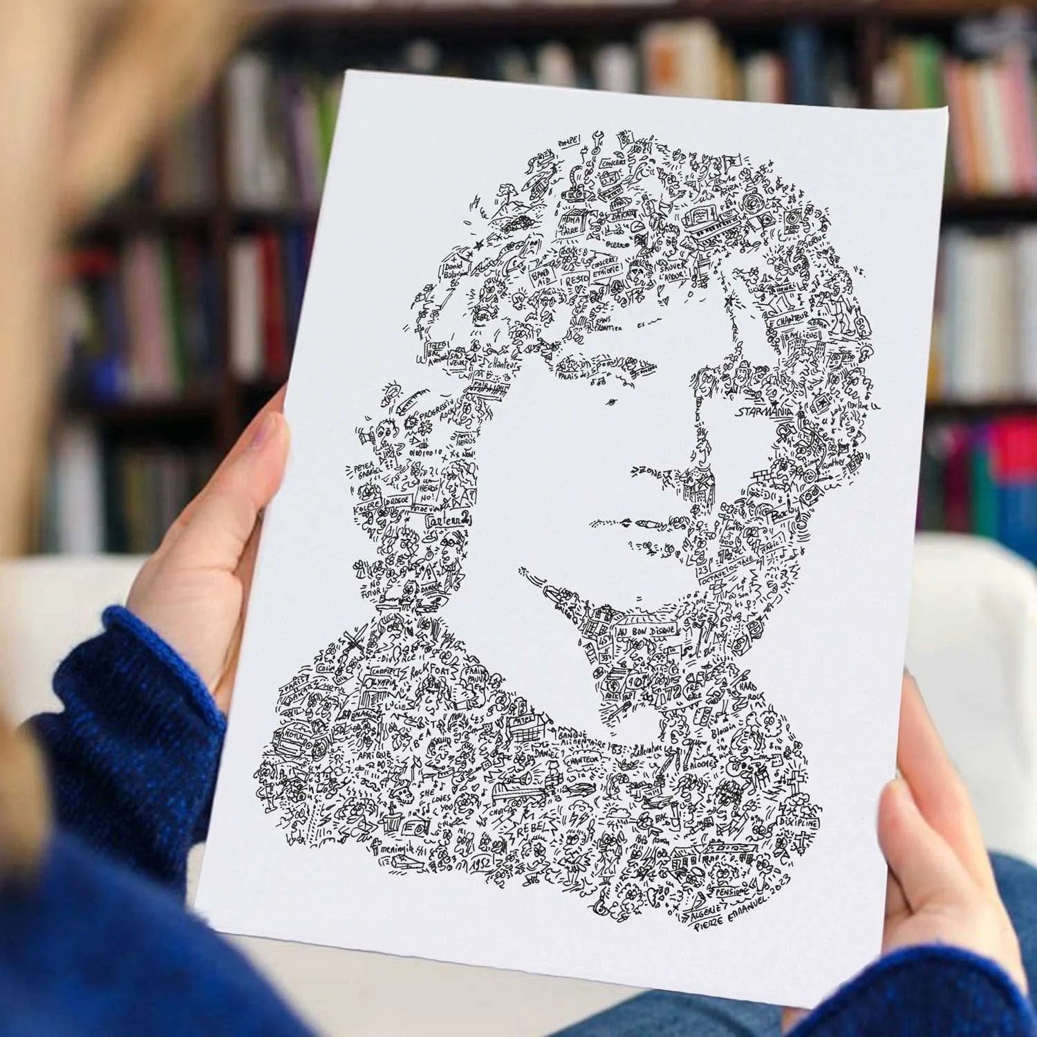 DrawInside Balavoine affiche A3 portrait biographique