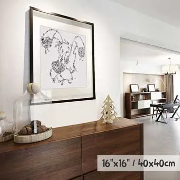 DrawInside Idéfix Astérix affiche 30x30 cm chien BD