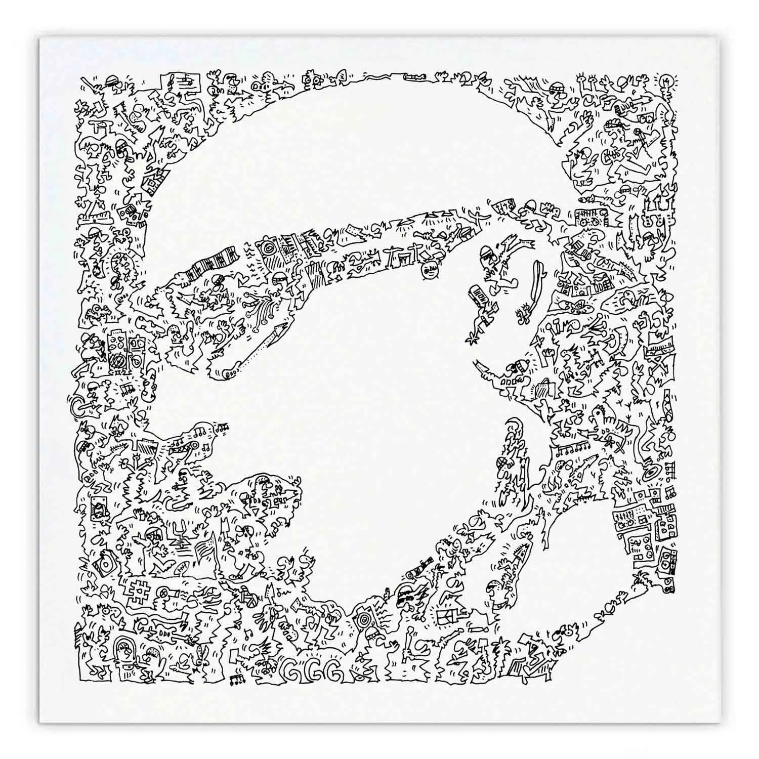 DrawInside Joe Satriani affiche 30x30 cm signée