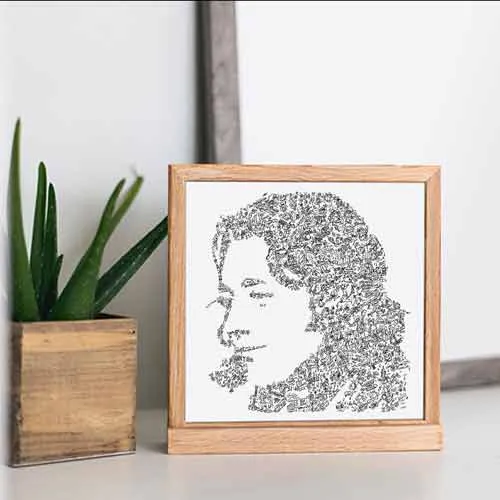 DrawInside Rory Gallagher affiche 30x30 cm portrait guitare