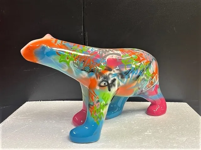 Lacorne Decoration Ours sculpture animal 27x47 cm résine