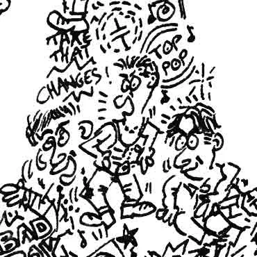 DrawInside Robbie Williams affiche A3 britpop