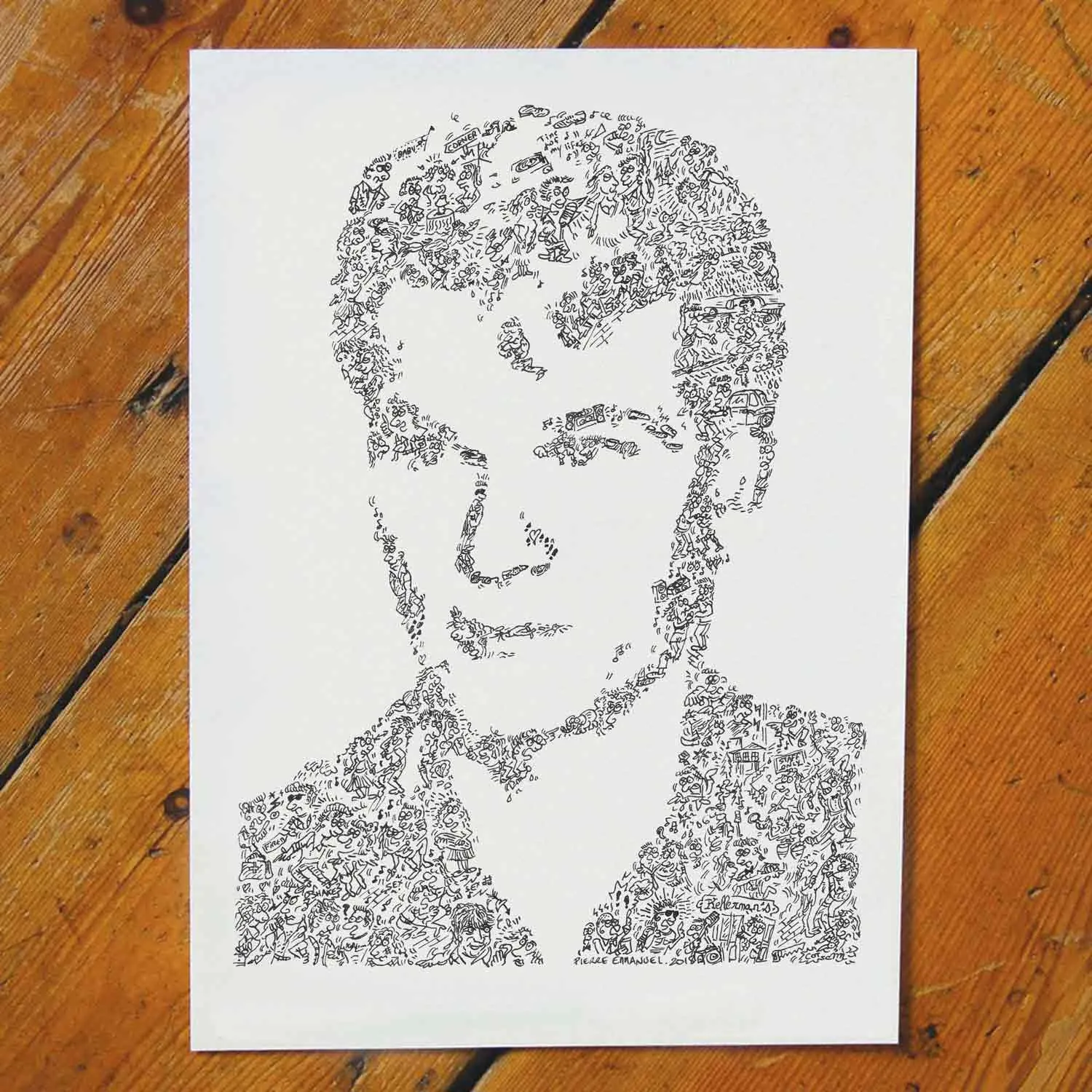 DrawInside Patrick Swayze affiche A4 Dirty Dancing