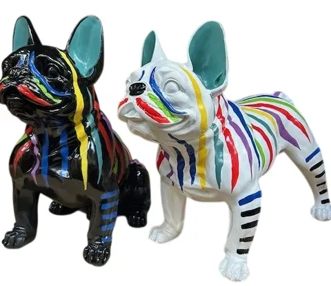 Lacorne Decoration TH146 Pop Art Bulldogs sculpture