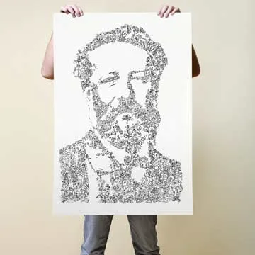 DrawInside Jules Verne affiche A4 steampunk