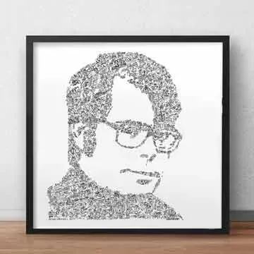 DrawInside Stephen King affiche 30x30 cm papier mat