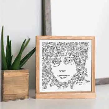 DrawInside Jean Michel Jarre affiche 20x20 cm Oxygène